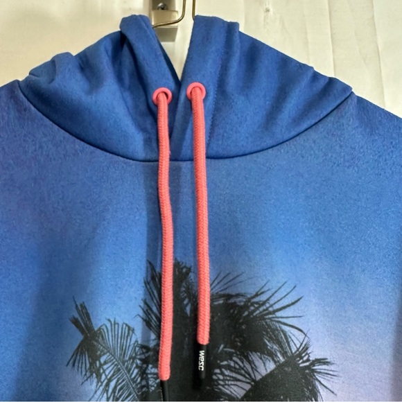 Wesc Unisex Sunset Palm Tree Long Sleeve Sweatshirt Hoodie M-Med/Wmns-L - Picture 6 of 7